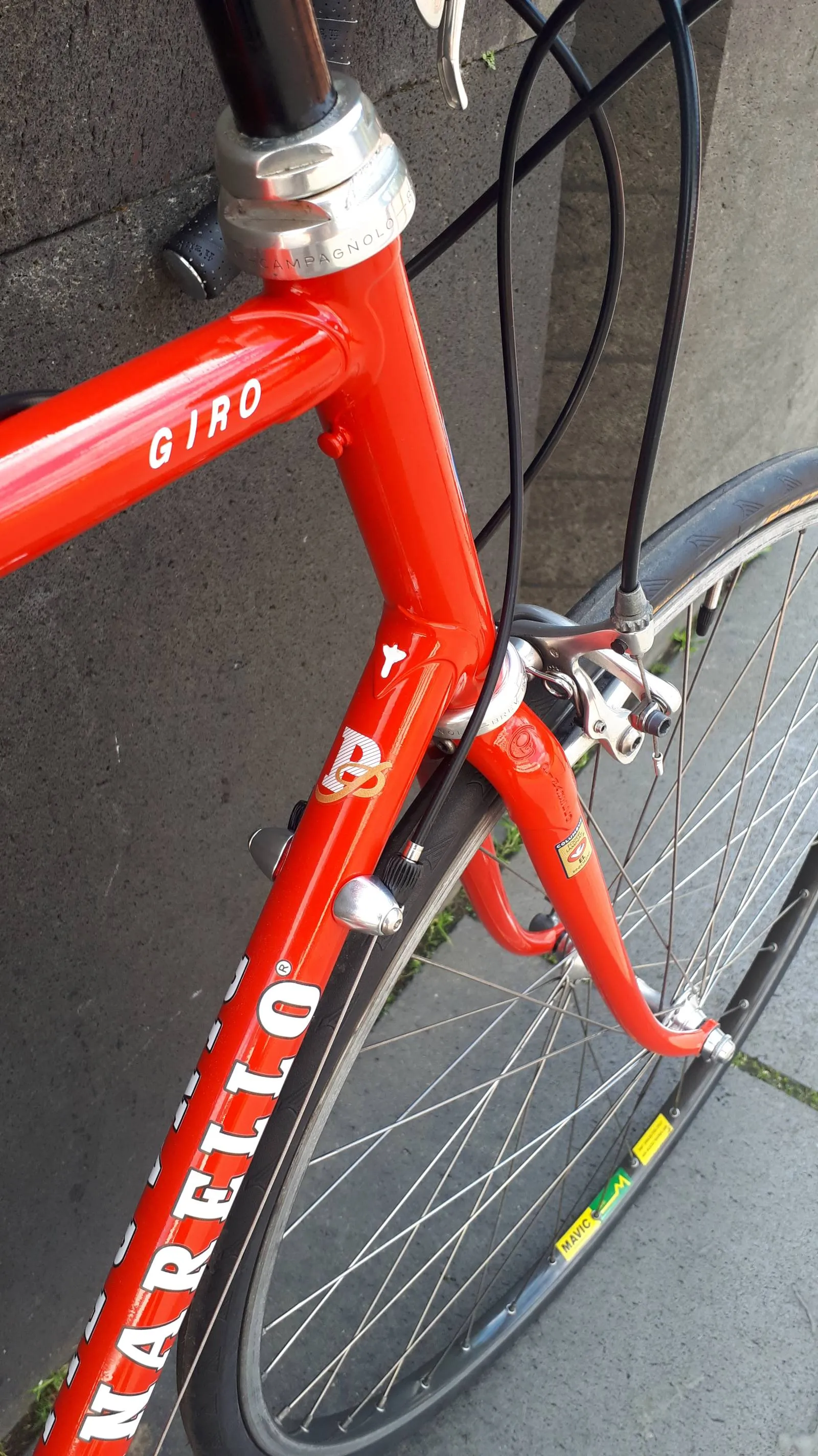 Detailaufnahme eines aufgearbeiteten Rennrad-Rahmens — Nippeser Radkiste