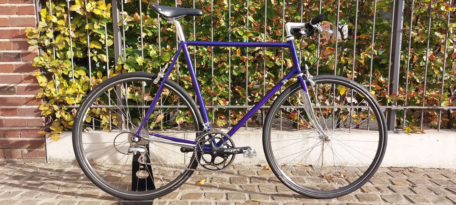 Rennrad — Violett, bei der Nippeser Radkiste